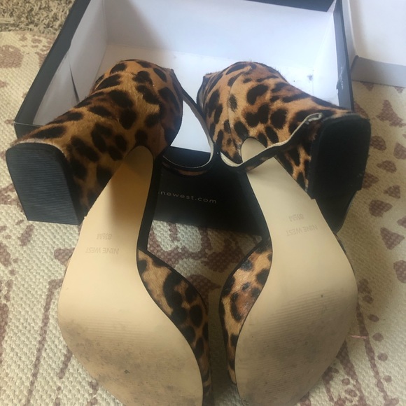 Nine West “Leopard” Sandals (NEW!!) Worn once! - Picture 7 of 8